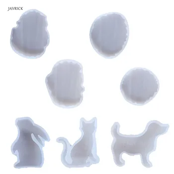 

DIY Crystal Epoxy Mould Irregular Coaster Cup Pad Mold Handmade Mirror Resin Table Decorations Making Molds
