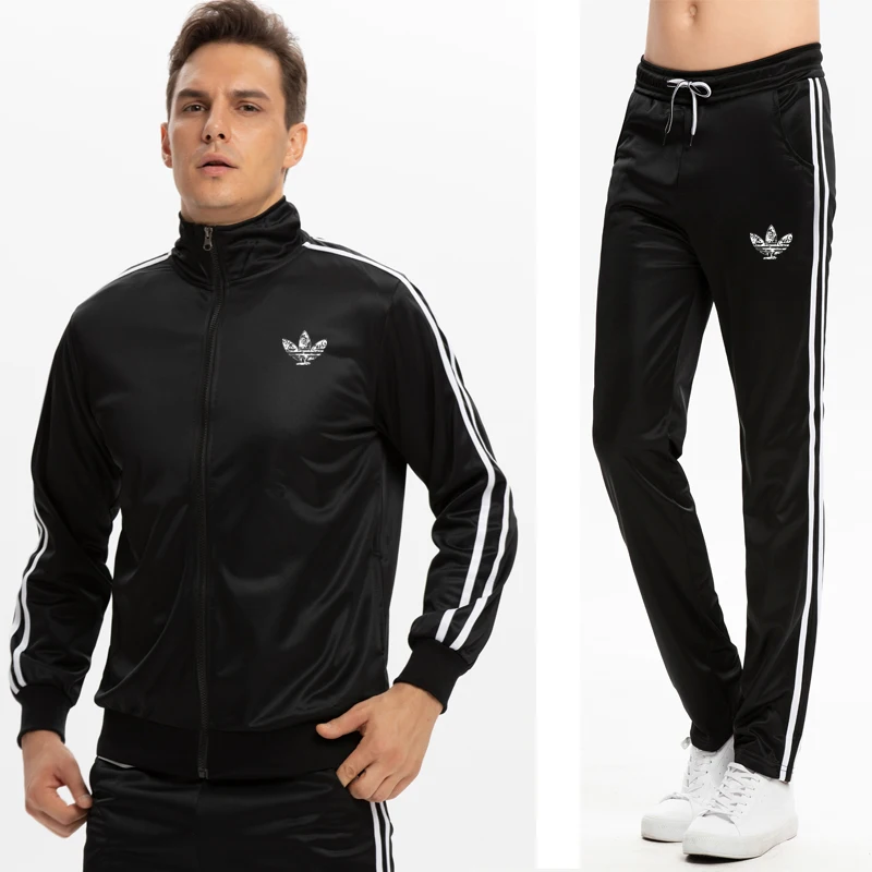 2019Conjunto de ropa deportiva de marca para hombre, chandal deportivo para correr, sudadera de dos piezas para hombre, ropa de