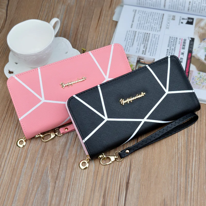 

New wallet women's long zipper hand-held wallet student fashion large capacity Korean hand bag manufacturer direct sales