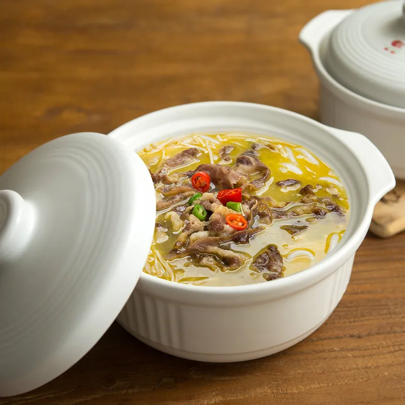 

Japanese style Ceramic soup pot large capacity kitchen cooker high temperature fire-burning soup porridge casserole mx12171701
