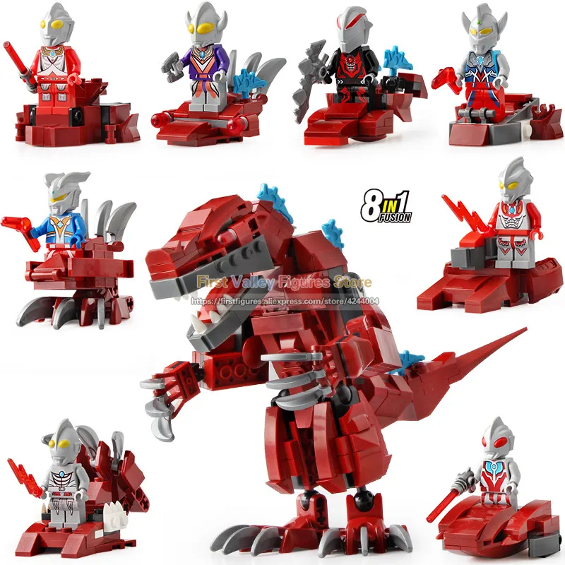 10 компл. UItraman Аниме Фигурка Zoffy Tiga Universe Giant с оборудованием строительные блоки игрушки, подарки для детей LELE39179