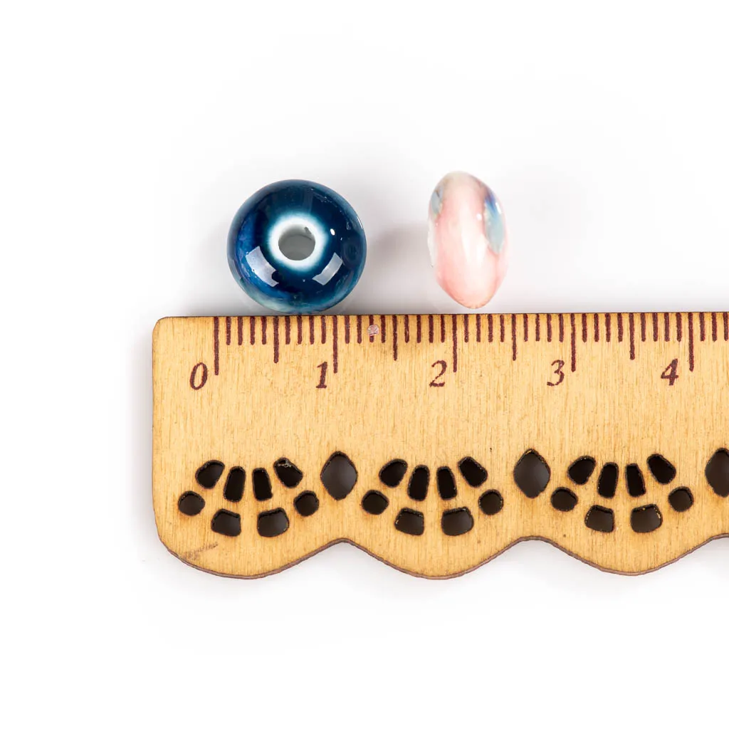 13mm 20 Stück mehrfarbige Ringform Keramikperlen Retro Porzellan Keramik Schmuck Zubehör Schmuck handgefertigt # XN359 – Detail 5