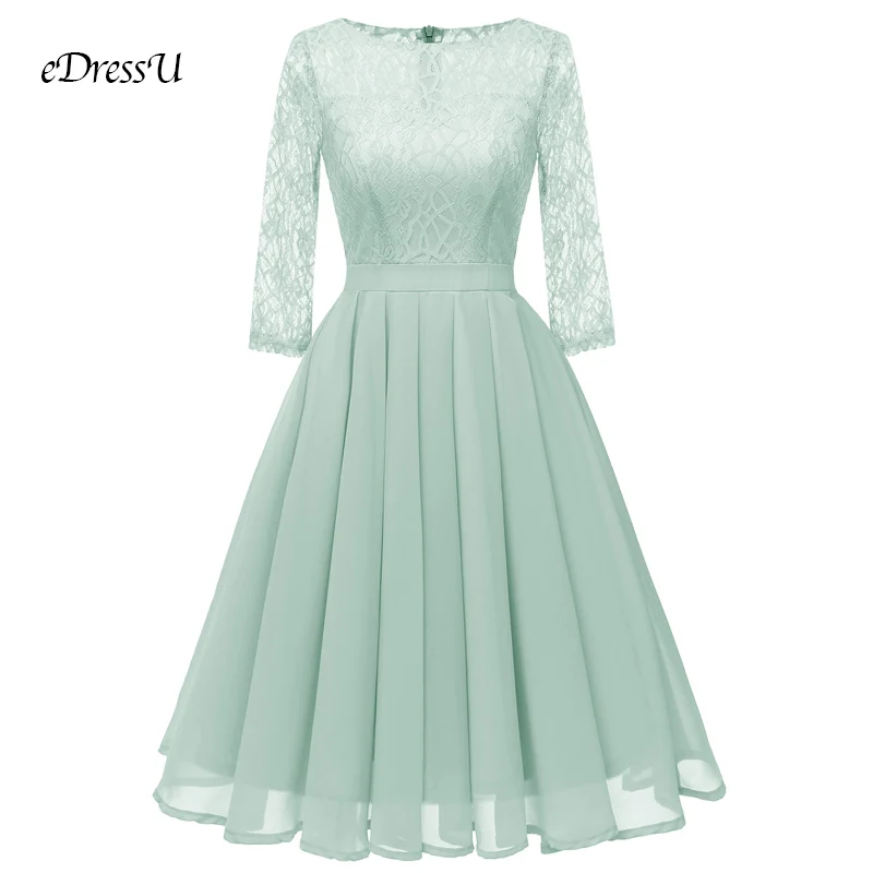 Vestidos de Fiesta зеленое вечернее платье с длинными рукавами кружевное платье элегантное женское платье de Soiree Abendkleid DN-1655