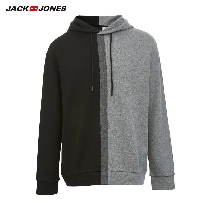 JackJones мужские строчкой по краю и модные куртки с капюшоном 219333501 - Цвет: BLACK