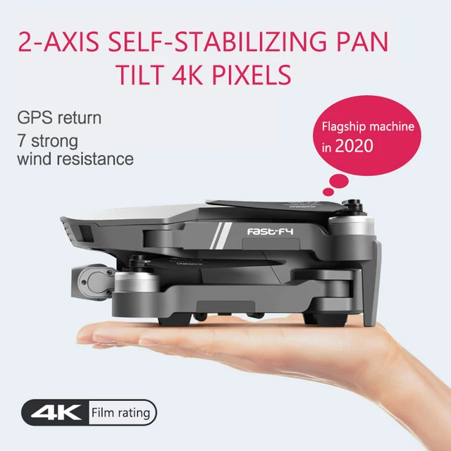 F4 Drone GPS 4K 5G HD Mechanical Gimbal Camera System Supports TF Card Drones Stabilier Distance 2km Flight 25 Min VS SG906Pro 2