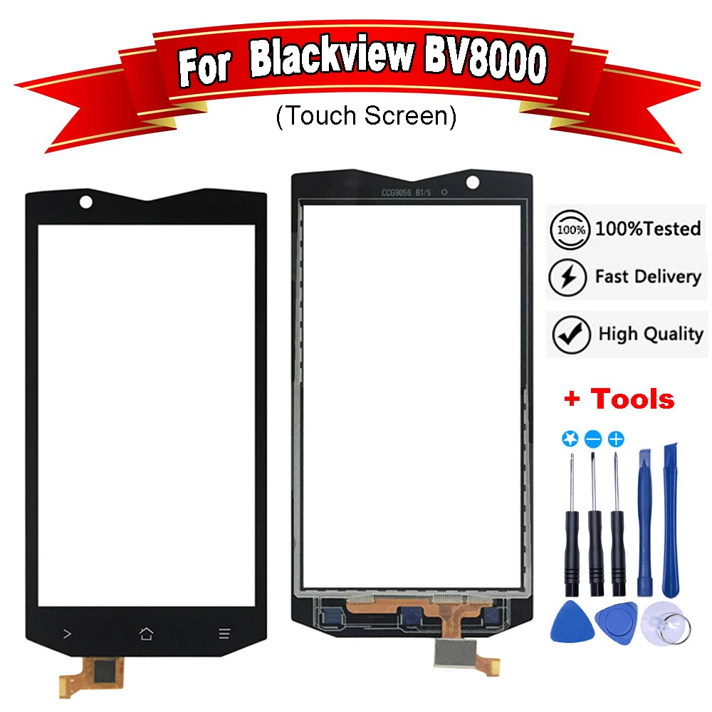 5.0&quotinch Black For Blackview BV8000 Touch Panel Screen Digitizer Sensor Replacement Glass Lens+Free Tools | Мобильные телефоны