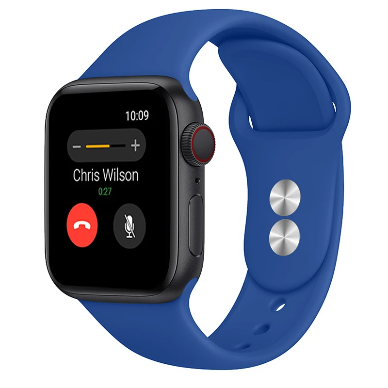 42 Ordinary blue Силиконовый ремешок для Apple Watch band 44 мм 42 мм iwatch series 5 4 3 2 1 браслет 40 мм 38 мм pulseira умные часы аксессуары петля - Цвет ремешка: 42 Ordinary blue