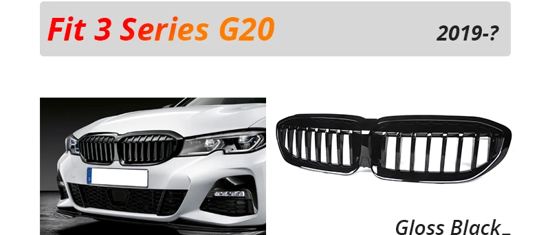 Передняя почечная решетка для bmw E90 E92 E93 pre-LCI& LCI 2005-2013 F30 F35 G20 F80 M3 Для 3 серии GT F34 2012+ ABS двойная планка решетка