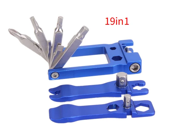 19 in 1Blue 19 в 1 Набор инструментов для ремонта велосипеда складной шестигранный ключ Отвертка гаечный ключ MTB Горный Велоспорт велосипед ремонтные Инструменты Велоспорт мульти комплект - Цвет: 19 in 1Blue