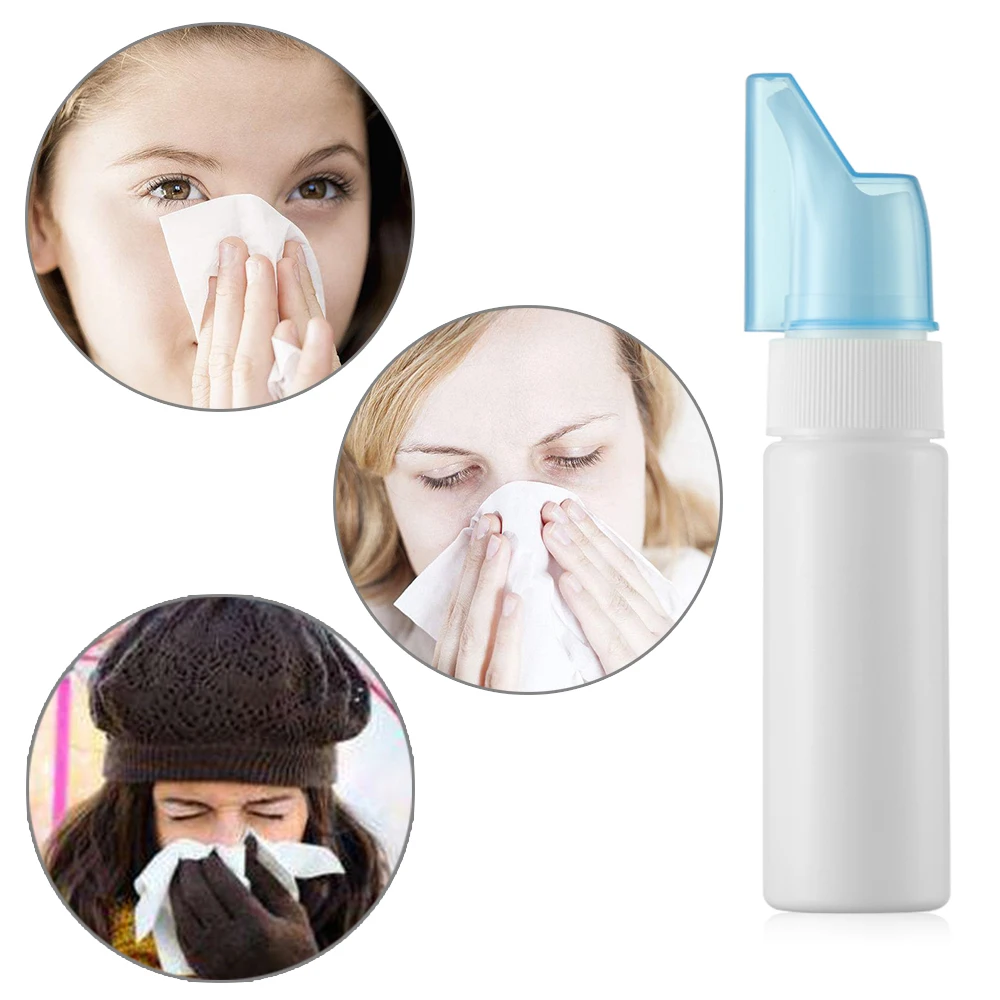 

1PC PE Portable Nasal Wash Neti Pot Nose Wash Empty Refillable Bottles Sterilization Anti Allergic Spray Container Cleaning Tool