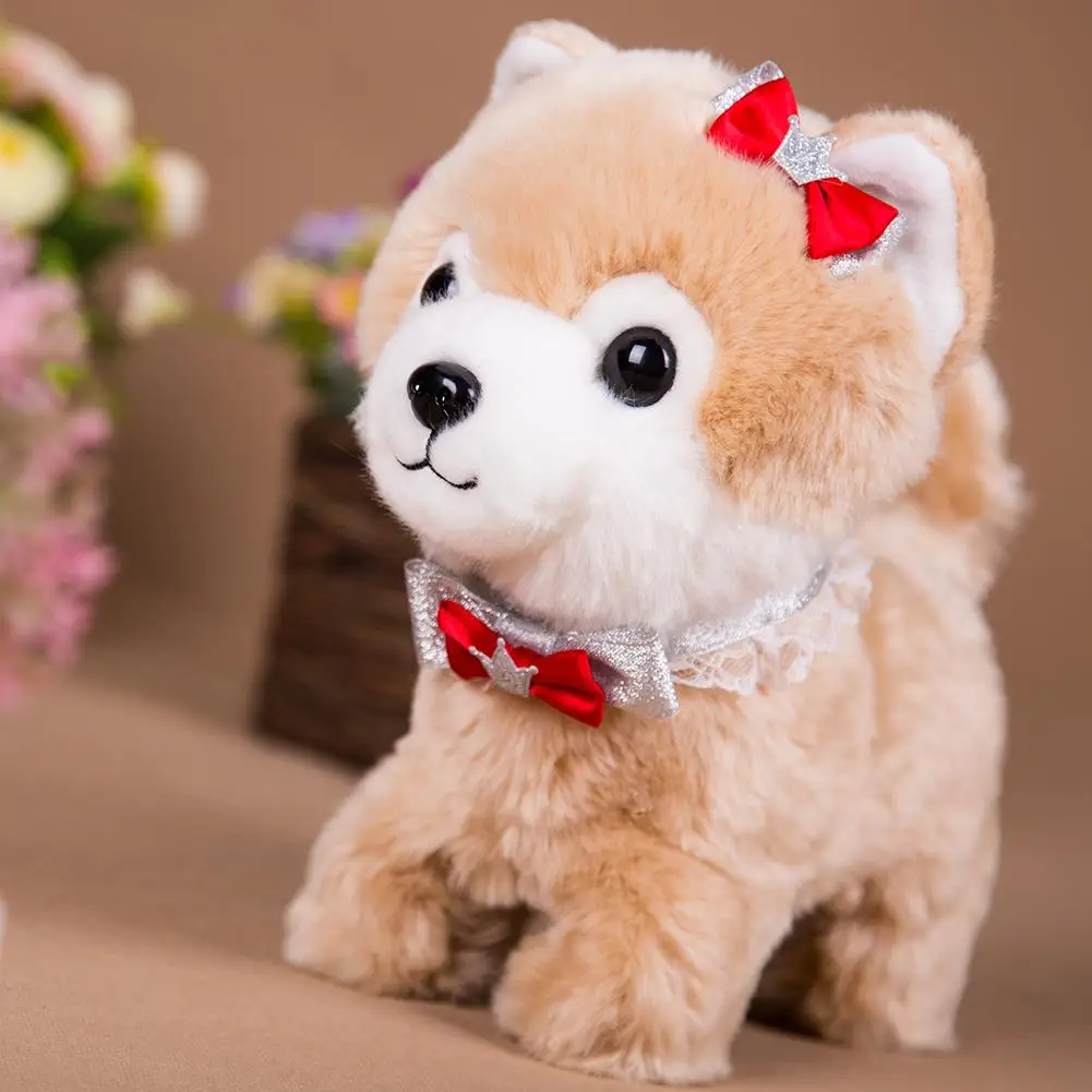 Симулятор управления звуком led Teddy Dog Электрический собачий поводок умная плюшевая игрушка электронная собачья Тяговая веревка пульт дистанционного управления