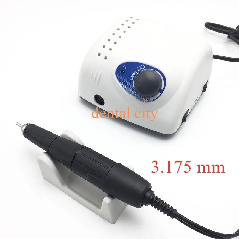 Micromotor 3.175mm Стоматологический микро мотор черный наконечник 102L Наконечник 3 размера Электрический мотор для ногтей дрель машина сильный мотор dentaria - Цвет: Micromotor 3.175mm