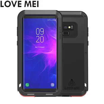 

LOVE MEI Metal Armor Case For Samsung Galaxy Note 9 Note9 SM-N960F Aluminum Powerful Shockproof Dirtproof Case Capa TPU + Metal