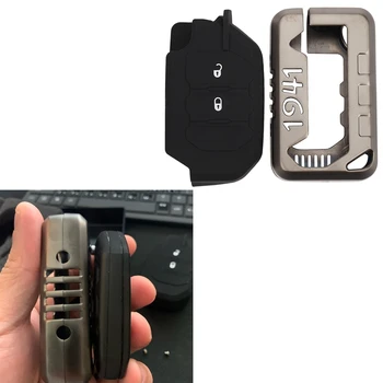 

Car Key Case Aluminum Alloy Key Protection Cover Shell for Jeep Wrangler JL 2018 2019 2020