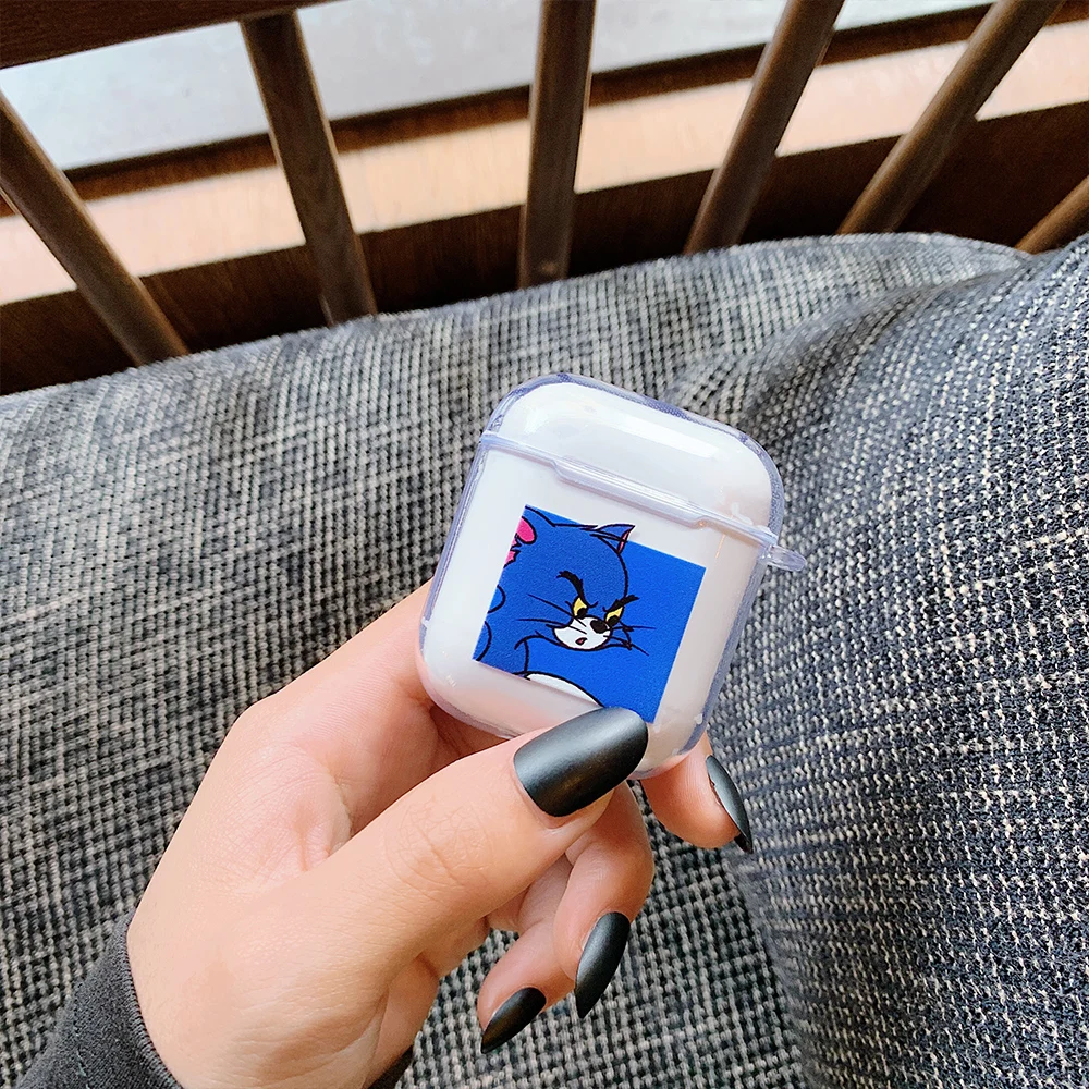 Doraemon Том и Джерри История игрушек Мультфильм беспроводной Bluetooth наушники милый чехол для Apple AirPods 2 1 силиконовая зарядка - Цвет: Style 3