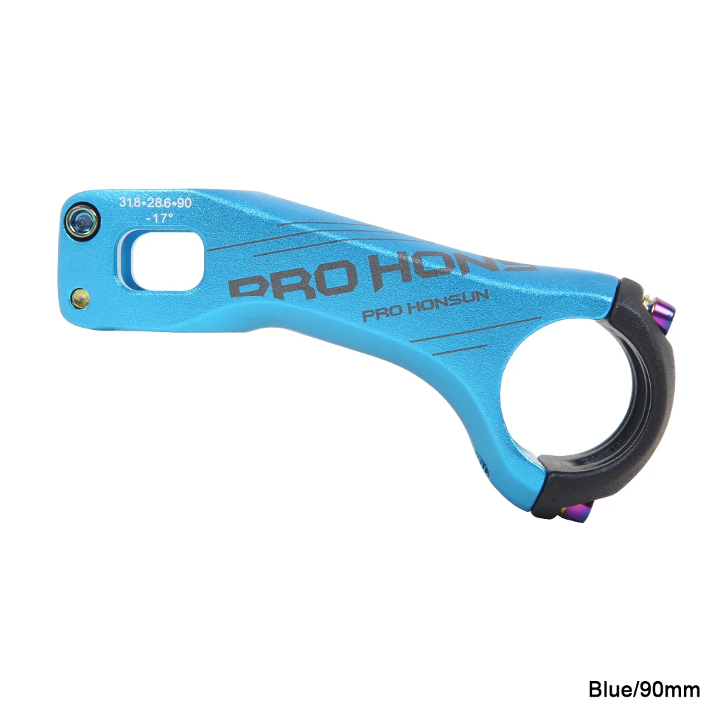 blue 90mm PRO HONSUN CNC алюминиевый сплав дорога/вынос руля для горного велосипеда 70 мм/90 мм 31,8*28,6 мм XC MTB AM руль велосипеда стебли части - Цвет: blue 90mm