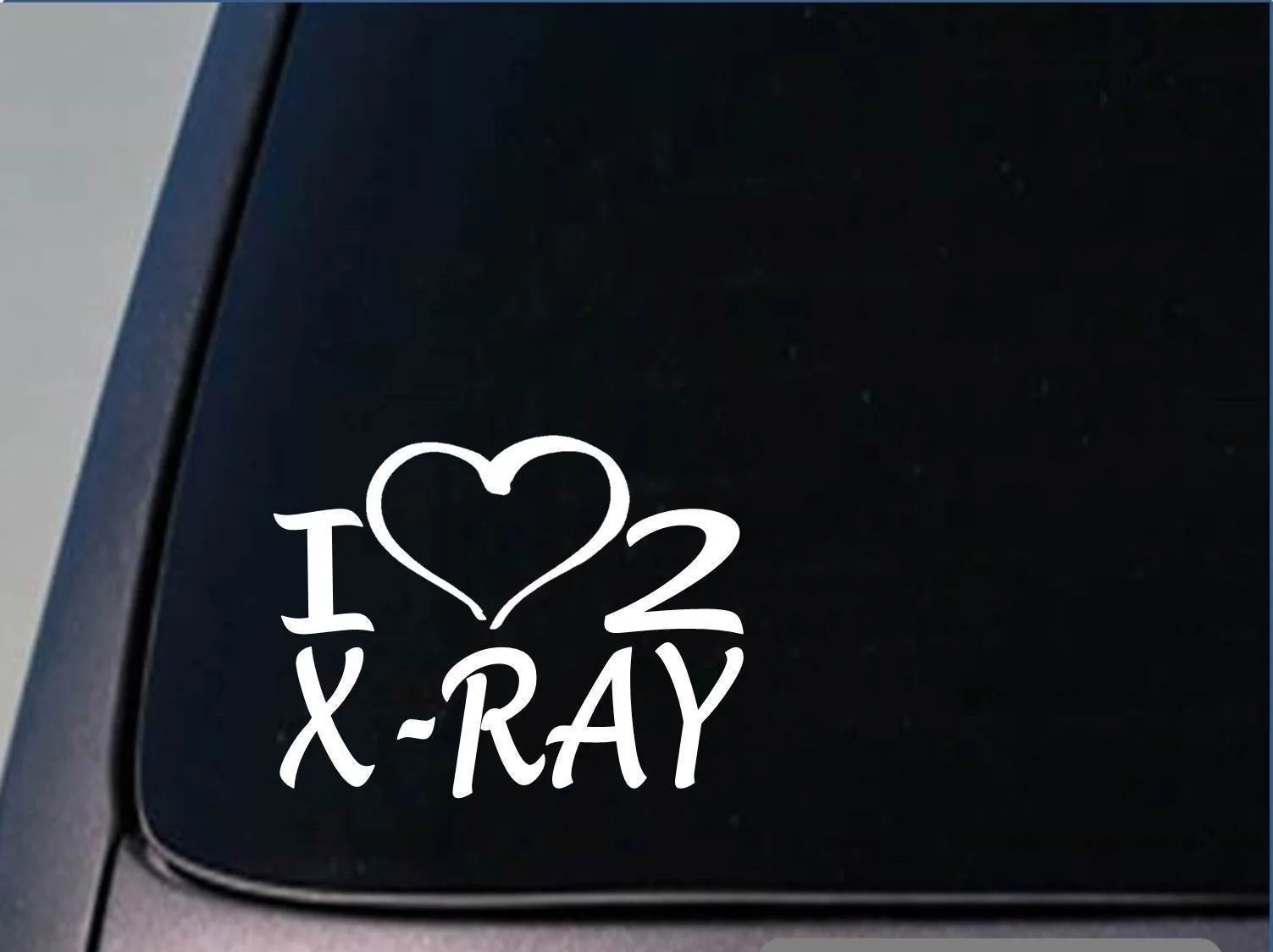 

I heart to X-RAY sticker 8 inch wide vinyl radiologist tech decal window Sticker