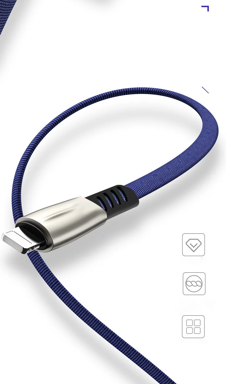 VLAMPO USB быстрое зарядное устройство для iPhone X 8 7 Быстрая зарядка данных USB кабель для iPhone 6 6s Plus 5 5S SE кабель для мобильного телефона 1 м