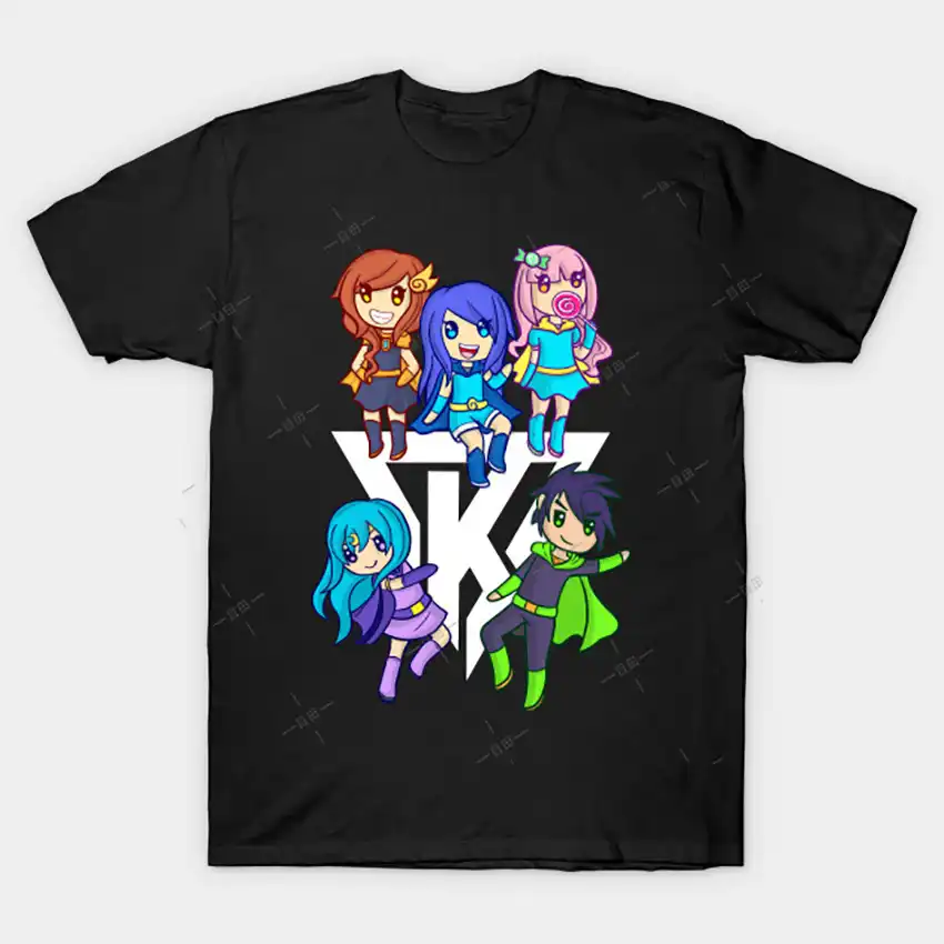 Funneh And The Krew Cartoon T Shirt Funneh Tee Work At A Pizza Place Jailbreak Funneh Cake Itsfunneh Its Funneh Aliexpress
