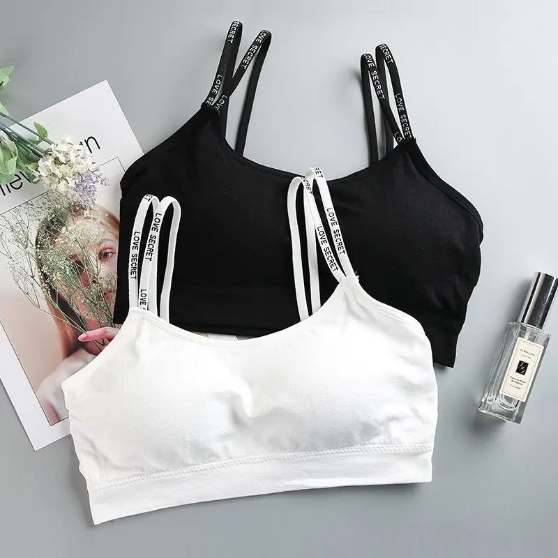 Yoga top fitness women's girls sports bra pure cotton no steel ring women's  fashion bra top breathable yoga running sports bra - AliExpress