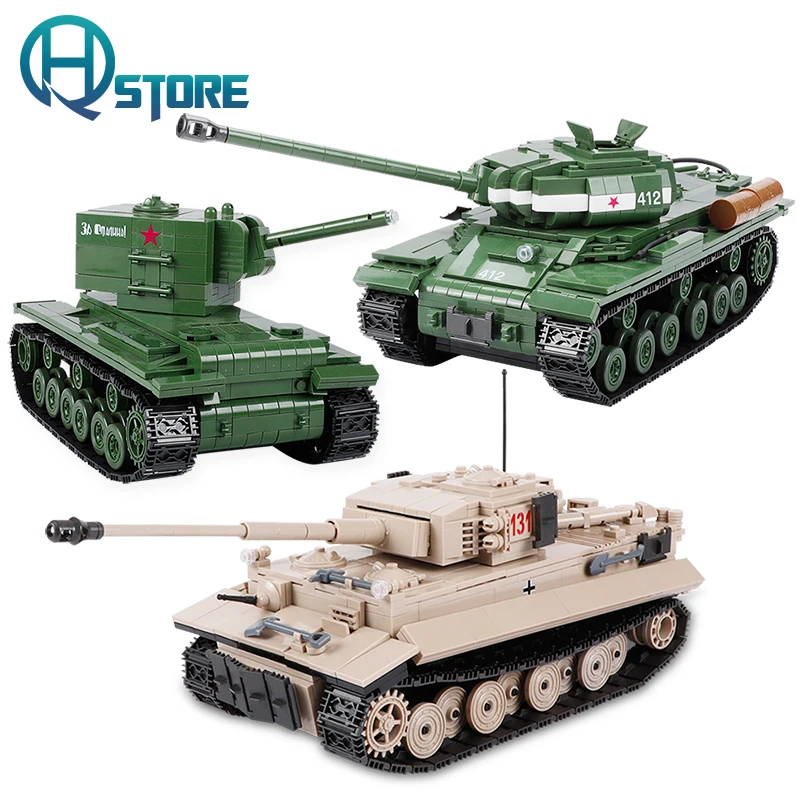 Конструктор Военный тяжелый танк серии King Tiger WW2 модель 131 стандарта KV1 набор