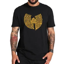 Wu Tang Clan Футболка Хип-Хоп Группа логотип Креативный дизайн топы простые европейский размер хлопок короткий рукав Crewneck мягкая рубашка