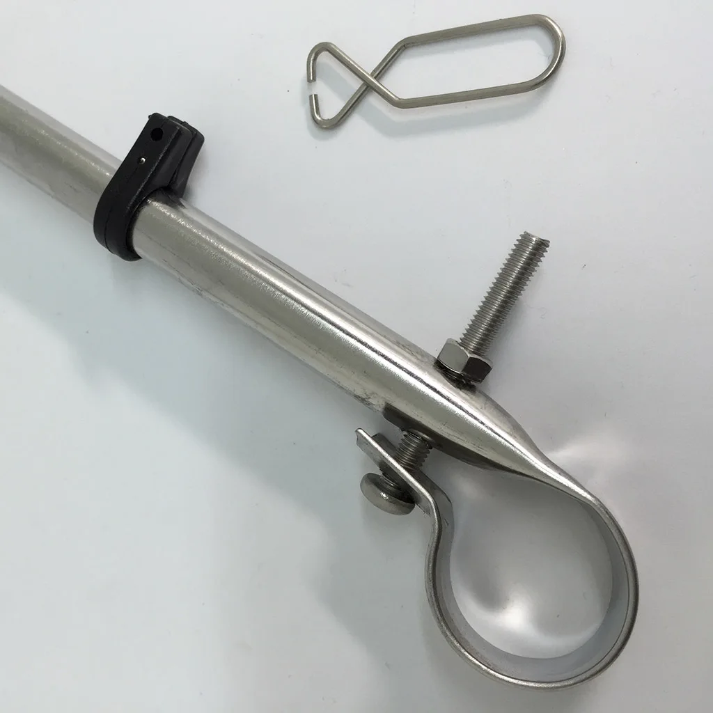 Adjutable 14' Flag Pole Staff For 7/8' - 1' Rail Tube Boat Car RV Campers