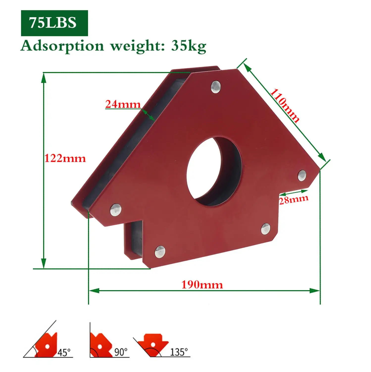 25/50/70LB Magnets arrow welding fixture welding magnetic bracket magnet arrow positioner power tool parts