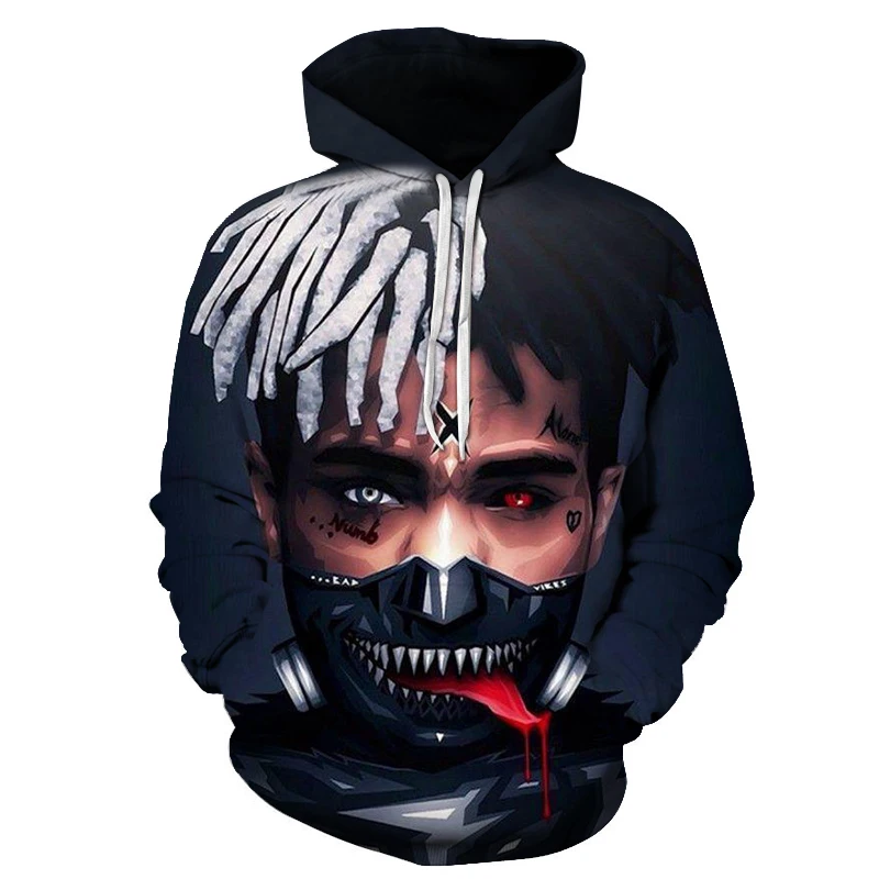 

ZOOTOP BEAR XXXTentacion Hooded Women/Men Clothes 2019 Casual Character pattern printing Hot Sale Hoodies Sweatshirts Asian size