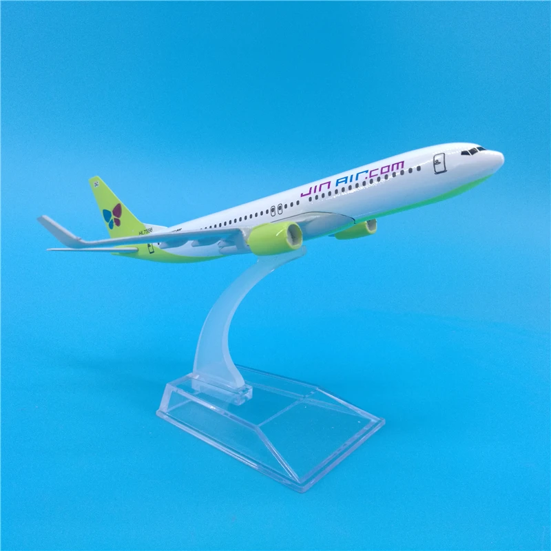 1/400 масштаб 16 см Boeing B737 Jin Air Airline самолет авиационная модель игрушки самолет литой под давлением пластиковый сплав самолет подарки для детей