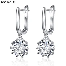 MAIKALE, классические простые серьги-гвоздики, медь AAA, кубический цирконий, круглые корейские серьги для женщин, гипоаллергенный циркон, серьги, подарок