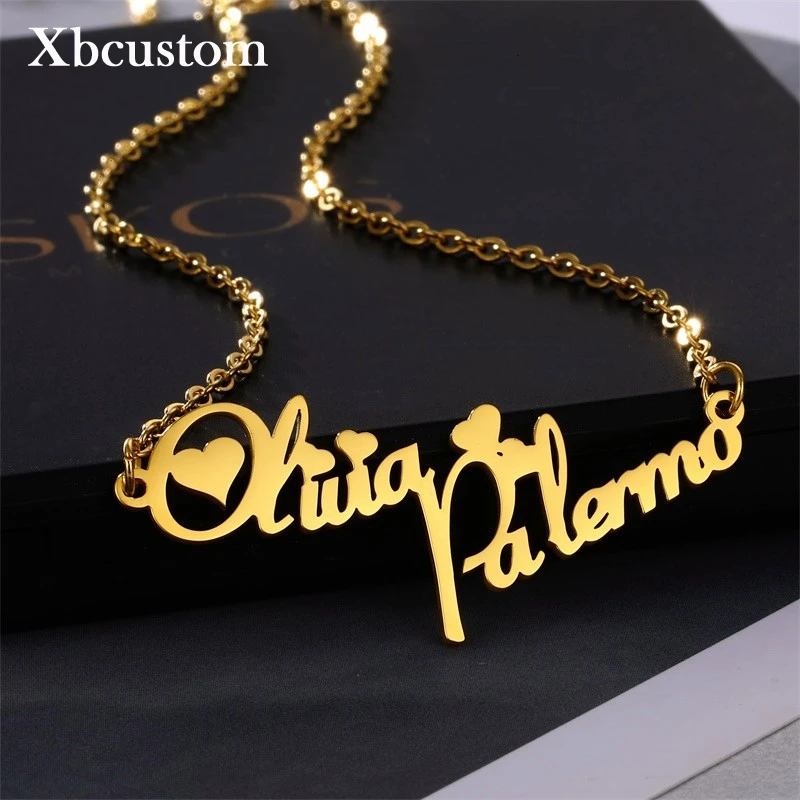 Collares personalizados con nombre para hombre y mujer, Gargantilla de de a la moda, collar con con nombre de acero inoxidable, joyería bonita|Personalizado Collares| - AliExpress