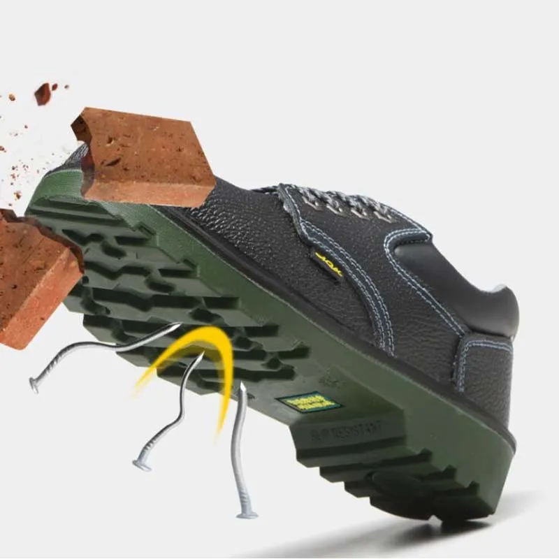 

Mens Boots Plus Size Safety shoes Safety Steel Toe Shoes Men Leather Waterproof Work Boot Labor Insurance Puncture Proof Sneaker