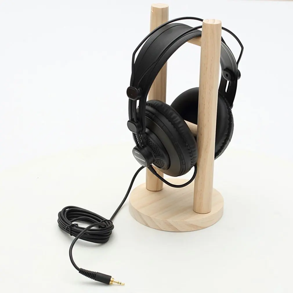 Wooden Headphone Headset Earphone Stand Holder Headphone Stand Holder Display for Headphones bracket Show Shelf