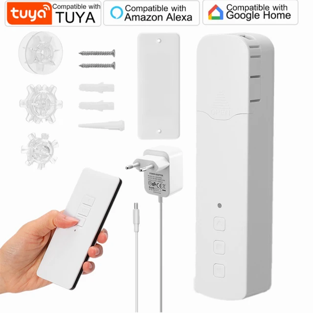 Tuya WiFi M515EGWT Smart Curtain Motor Mobile APP Control Remote Control  Voice Control Electric Curtain Track Pull Bead Curtain Opener Compatible  with Alexa Google Home - EU Plug Wholesale