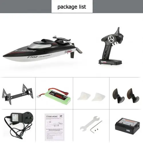 FT012 2,4G бесщеточная скоростная лодка 45 км/ч высокая скорость RC гоночный катер корабль водяное охлаждение самовосстанавливающаяся система RC лодка модель игрушки хобби - Цвет: US Plug