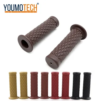 

7/8" Handle Bar Retro Rubber Motorcycle Bike Vintage Handlebar Coke Bottle Hand Grip For Truimph CG125 CB400 Cafe Custom