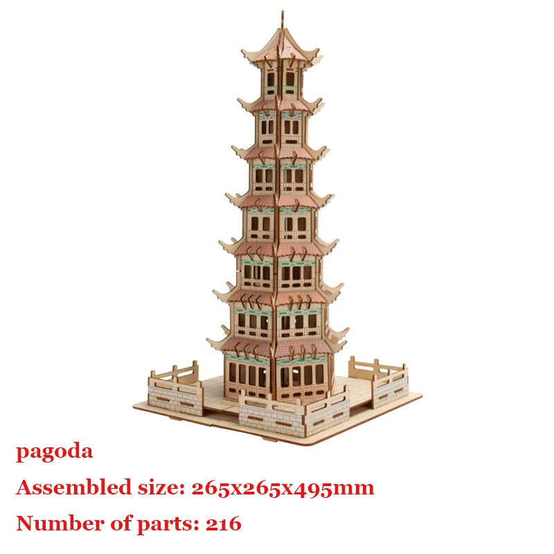 

Wooden 3D Toy Building Model Gift Puzzle Hand Work Assemble Game Wood Craft Construction Kit Games for Boys and Girls Gift