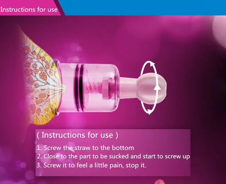 Breast Nipple Sucker Clitoris Massager Nipple Clamps Pump Breast Enlarger Vibrating Sex Adults Toys For Women 4 Sizes