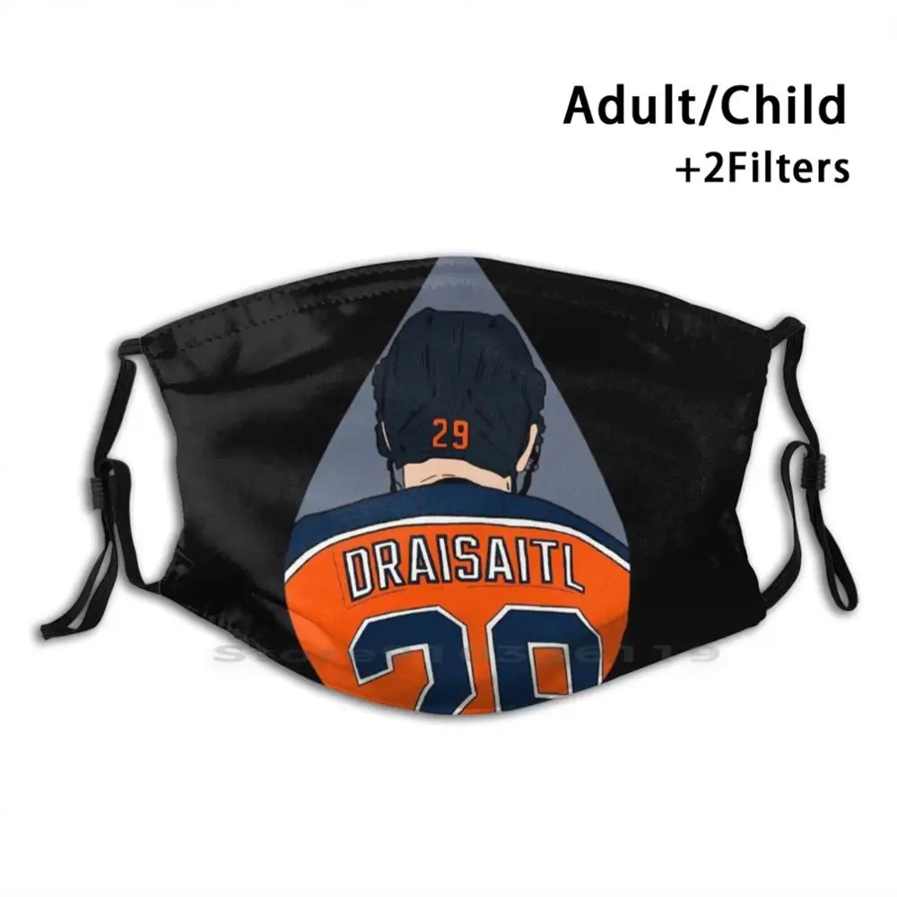 

29 Print Reusable Mask Pm2.5 Filter Face Mask Kids Oilers Leon Draisaitl Connor Mcdavid Draisaitl David Oilnation Hockey