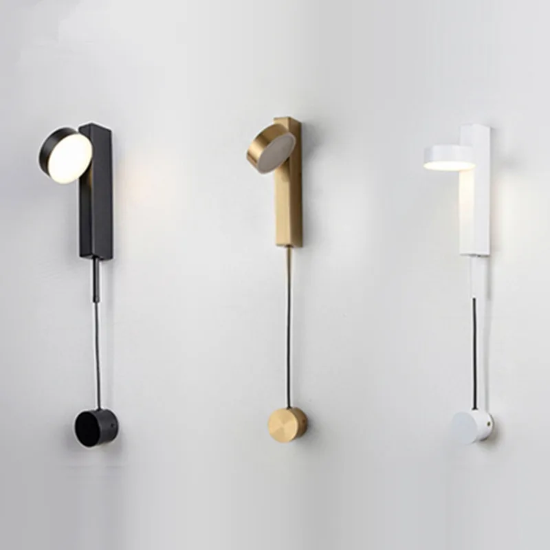 

Scandinavian Nordic Minimalist Bedside Wall Lamp Adjustable LED Bedroom Creative Lighting Fixture Cozy Wall Light