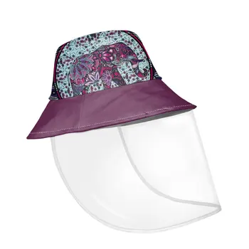 

Face Shield Bucket Hat Women Traditional Elephant Pattern Anti Droplet Anti-spitting Multi-function Fishing Hat Kapelusz Bucket