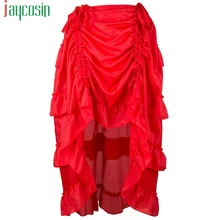 Танцевальная плиссированная Женская юбка с высокой талией, дышащая красная с завязками, Женская юбка для ночного клуба, летняя свободная модная юбка размера плюс для вечеринки