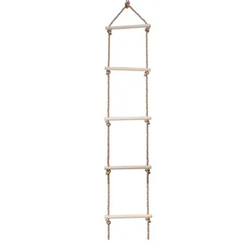 

Outdoor Indoor Rope Ladder With 6 Wooden Rungs Rope Ladder Climbing Ladder Swing Toys For Chhildren Sport Gift