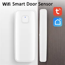 Tuya – détecteur intelligent d'ouverture/fermeture de porte, wi fi, application, Notification, alerte, prend en charge le haut parleur vocal, compatible avec Alexa et Google Home
