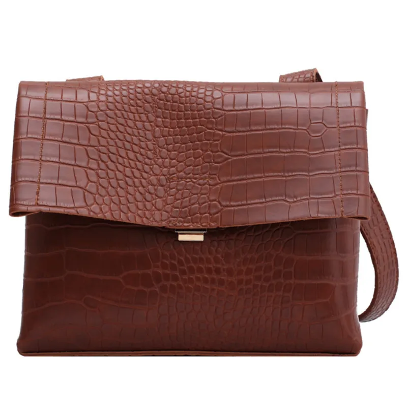 

LANZHIXIN New PU Leather Shoulder Bag For Women 2020 Crocodile Pattern Fashion Flip Bag Solid Color Women's Crossbody Bags