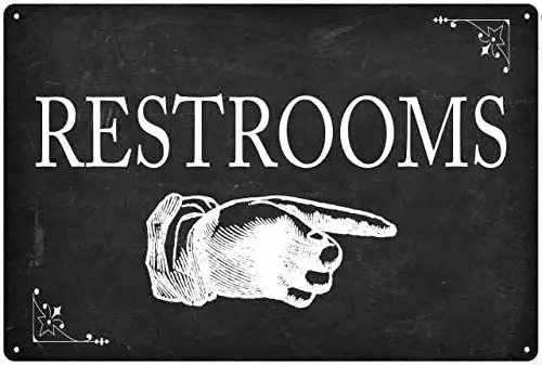 Right Arrow Funny Bathroom Signs Toilet Restroom Decor Wall Decorations Art Plaque Rustic Mens Small Cute Honey Poop Gift | Дом и сад