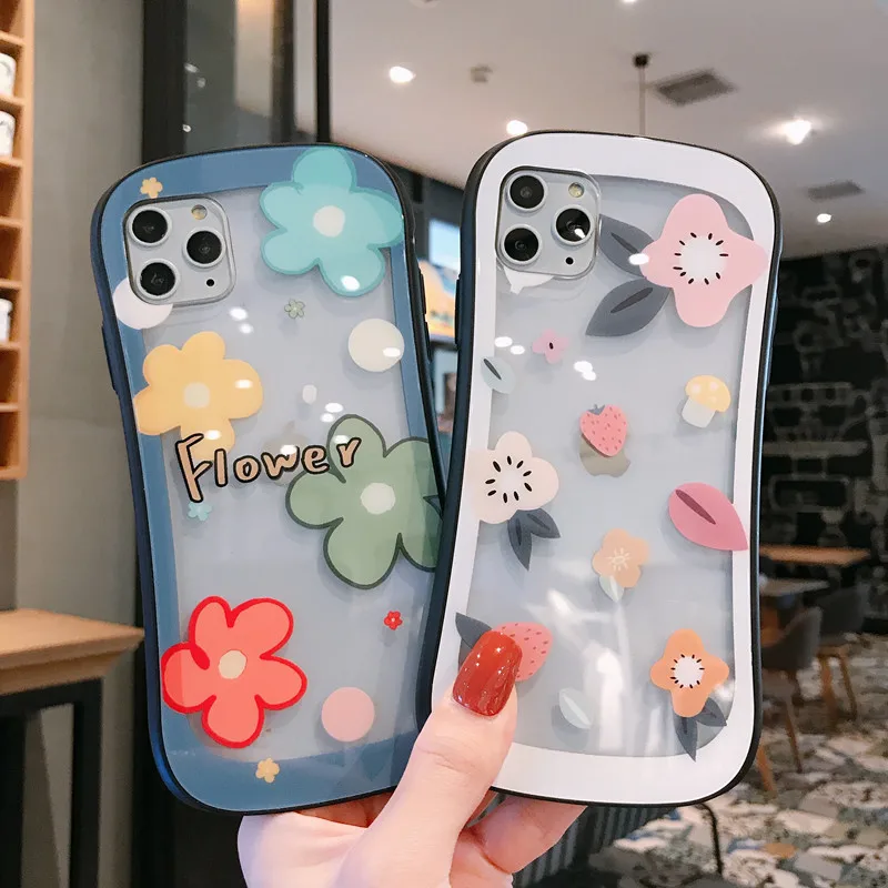 Summer Painted Phone Case For iphone 7 Case Emboss Flower Silicone Back Cover For iphone 11 Pro 7 8 Plus 6 6s XS Max XR Cover Summer Painted Phone Case For iphone 7 Case Emboss Flower Silicone Back Cover For iphone 11 Pro 7 8 Plus 6 6s XS Max XR Cover