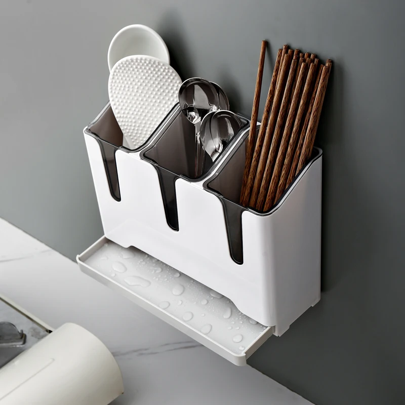 Домашний кухонный стол стойка вилка ложка палочки для еды коробка стены