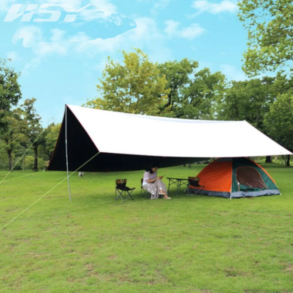 Vrorvz Tente de Camping Extérieure avec Protection Solaire Résistance à la Pluie Légère Longue Durée Abri Portable Multi-Usage pour Randonnée Installation Facile Utilisation Polyvalente
